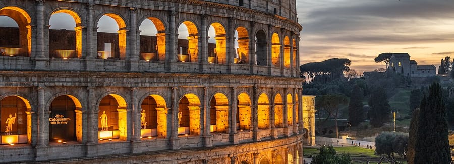 Il Colosseo al tramonto